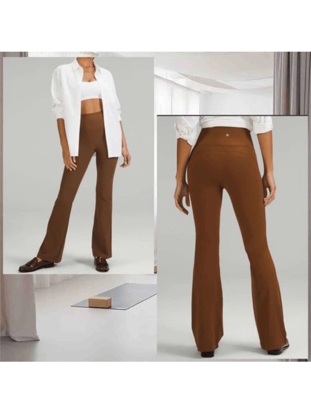 lululemon athletica High-Rise Wide-Leg Pants — Chocolate Brown
